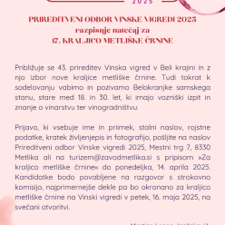 Natečaj za 17. kraljico metliške črnine